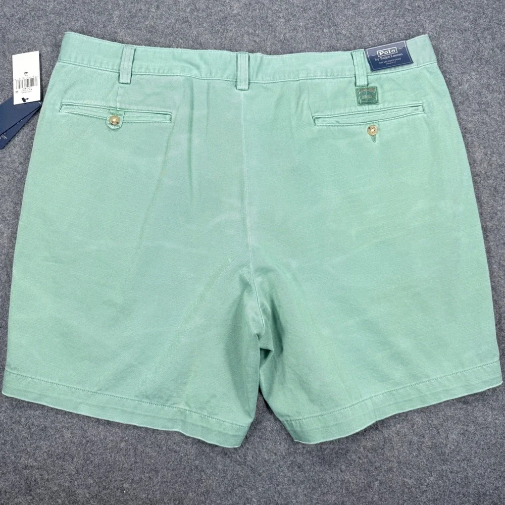 Polo Ralph Lauren Salinger Chino Shorts 42  Faded Mint Green Straight Fit NEW